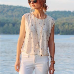 J. Crew Linen Anchor Shirt